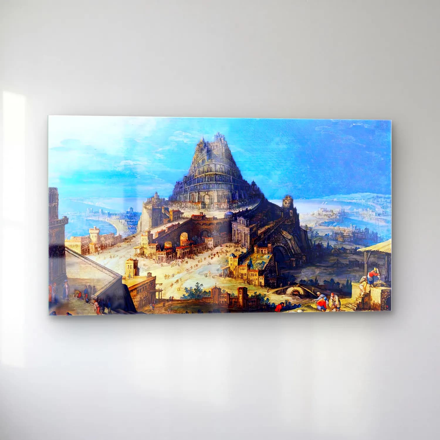 Hendrick van Iii Cleve – The Tower of Babel cam tablo — sol açıdan görünüm