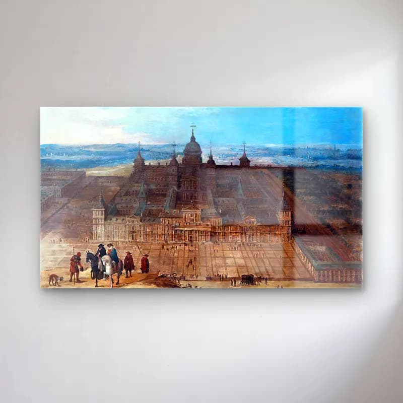 Hendrick van Iii Cleve – View of the Escorial cam tablo — Hendrick van Iii Cleve – View of the Escorial — yağlı boya katedral