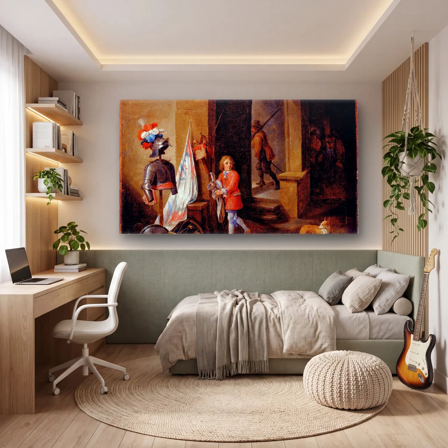 David Teniers The Younger – A Guard Room cam tablo — genç odasında