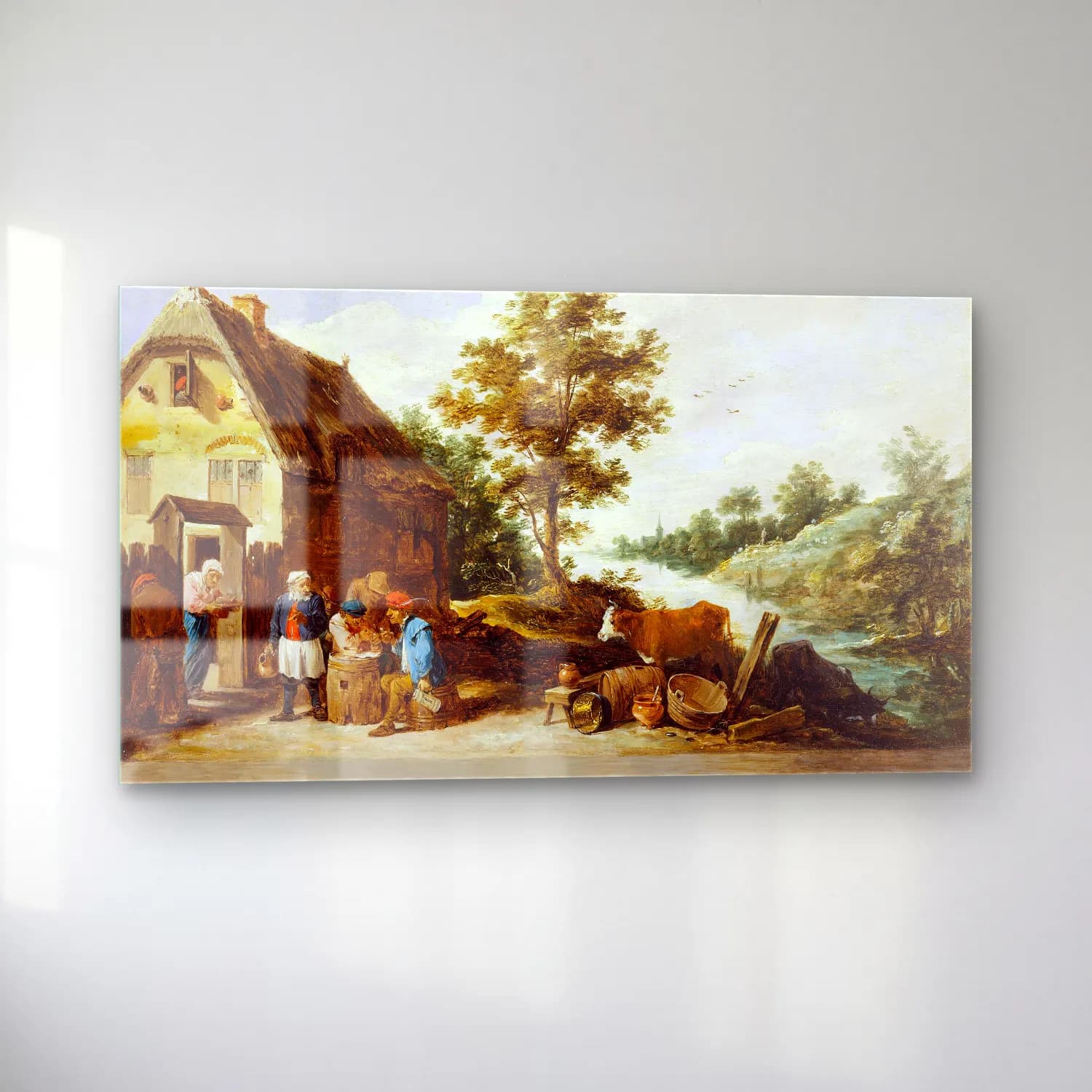 David Teniers The Younger – A Riverside Inn cam tablo — sol açıdan görünüm