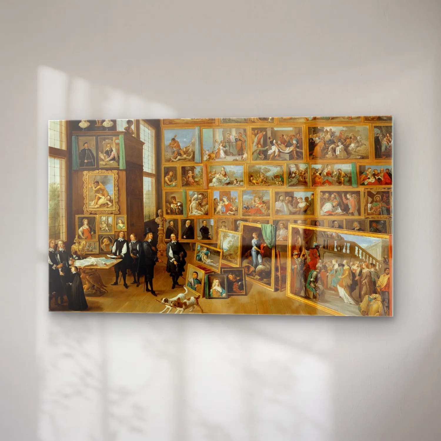 David Teniers The Younger – Archduke Leopold William in his Gallery at Brussels cam tablo — sağ açıdan görünüm