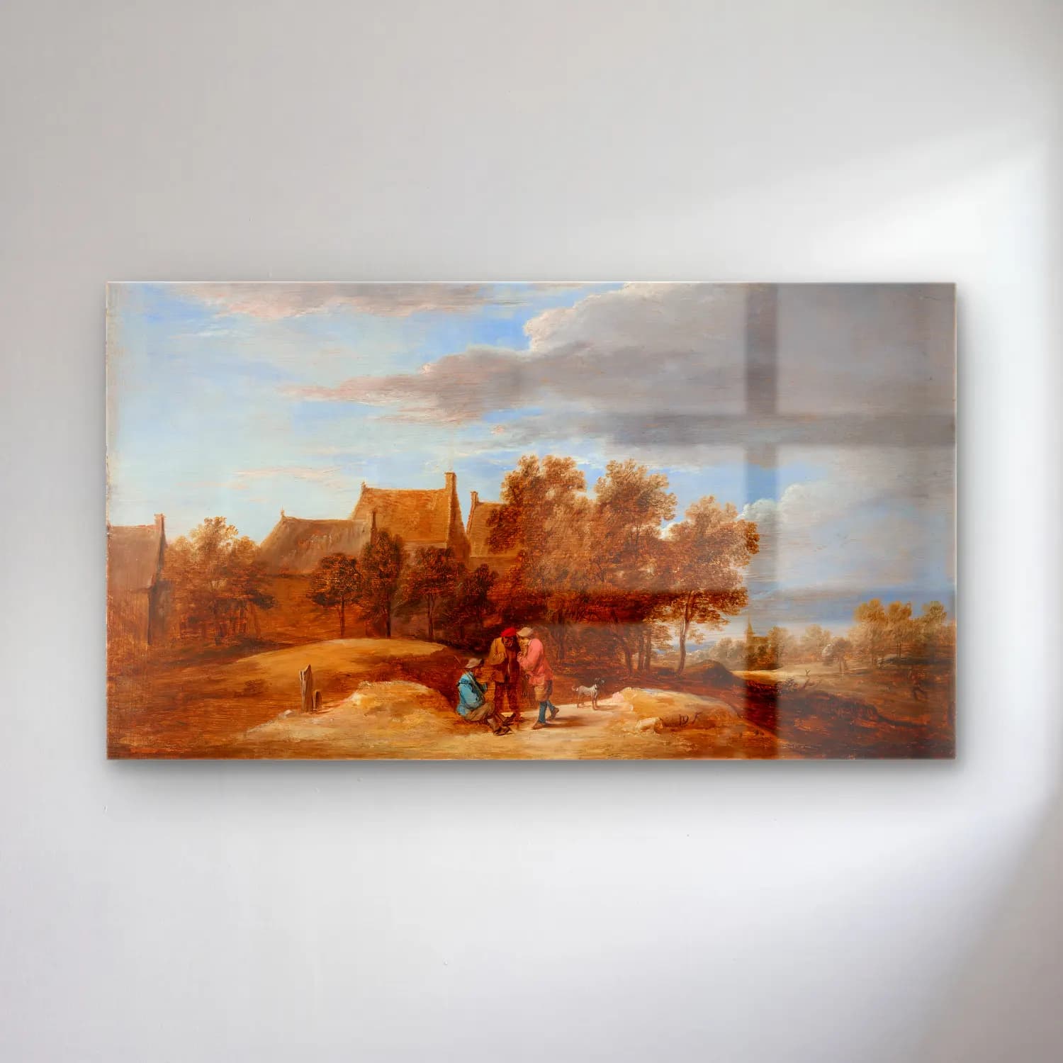 David Teniers The Younger – By the Wayside cam tablo — David Teniers The Younger – By the Wayside — yağlı boya kır evi