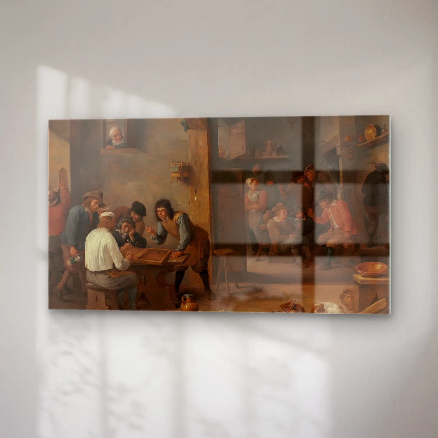 David Teniers The Younger – Game of Backgammon cam tablo — sağ açıdan görünüm