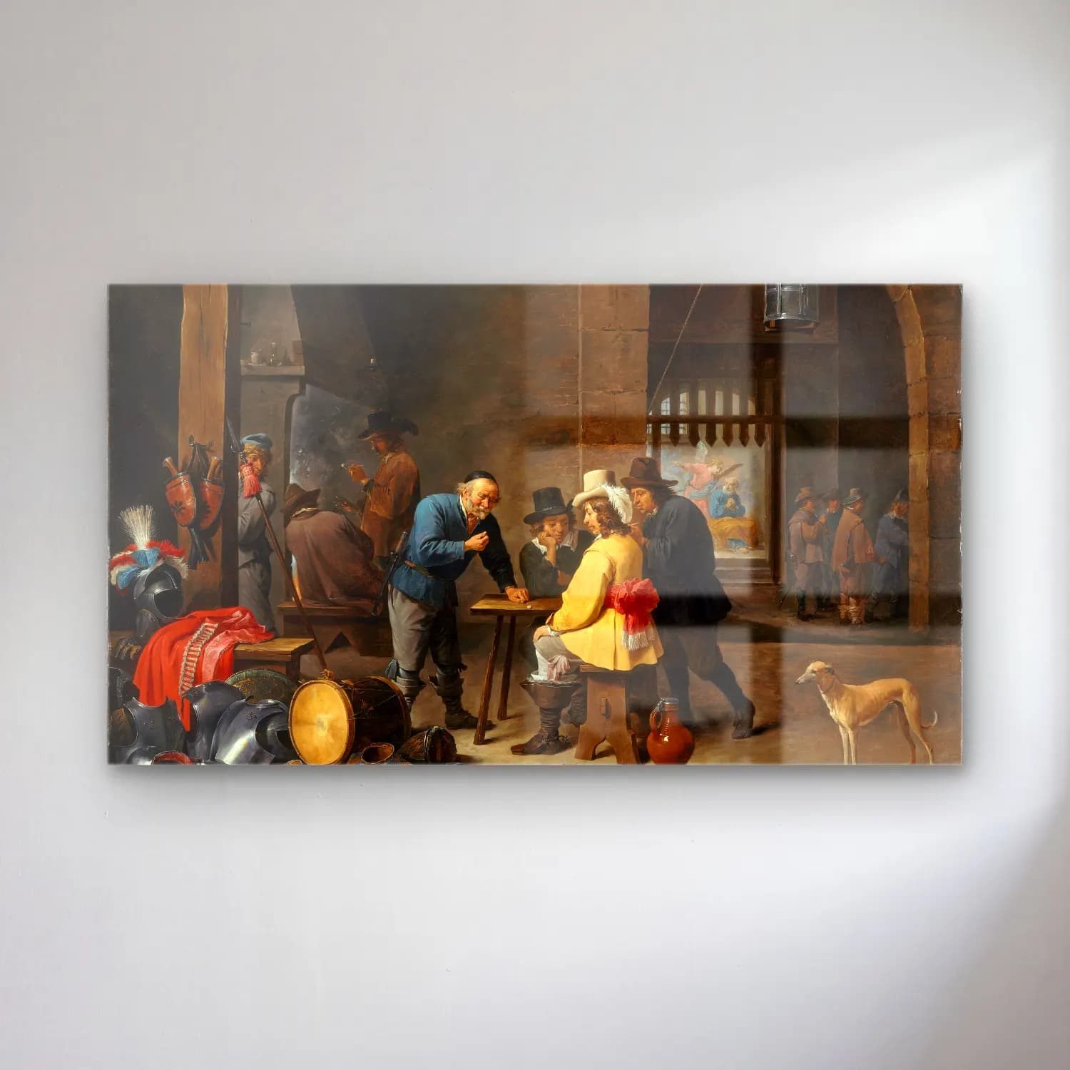David Teniers The Younger – Guardroom with the Deliverance of Saint Peter (ca. 1645–47) cam tablo — David Teniers The Younger – Guardroom with the Deliverance of Saint Peter (ca. 1645–47) — yağlı boya dini sahne