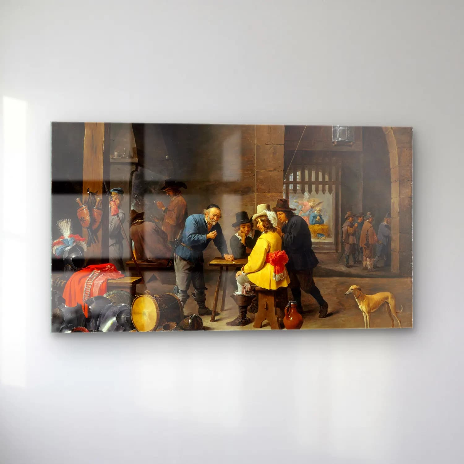 David Teniers The Younger – Guardroom with the Deliverance of Saint Peter (ca. 1645–47) cam tablo — sol açıdan görünüm