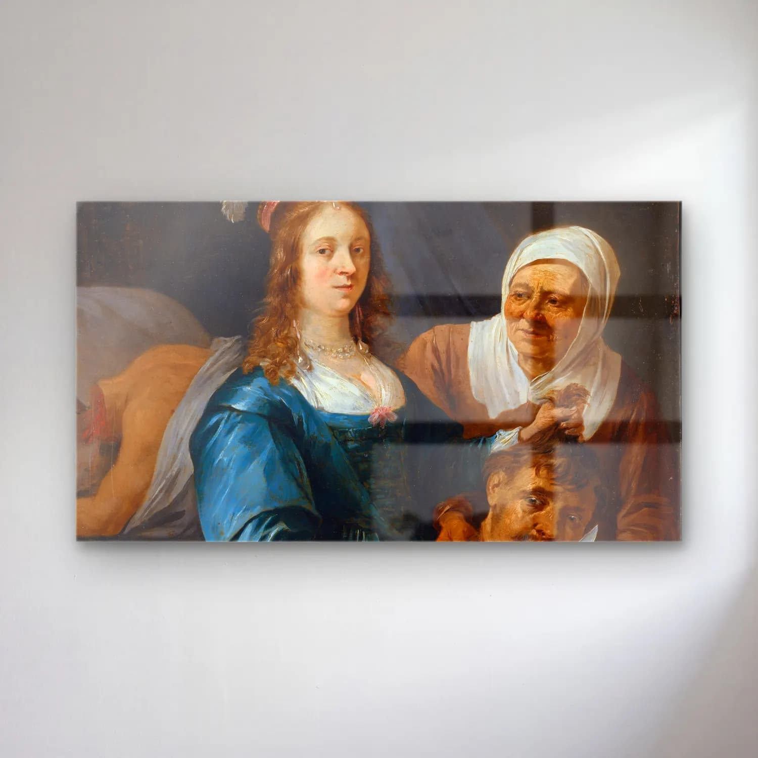 David Teniers The Younger – Judith with the Head of Holofernes cam tablo — David Teniers The Younger – Judith with the Head of Holofernes — yağlı boya kadın portresi