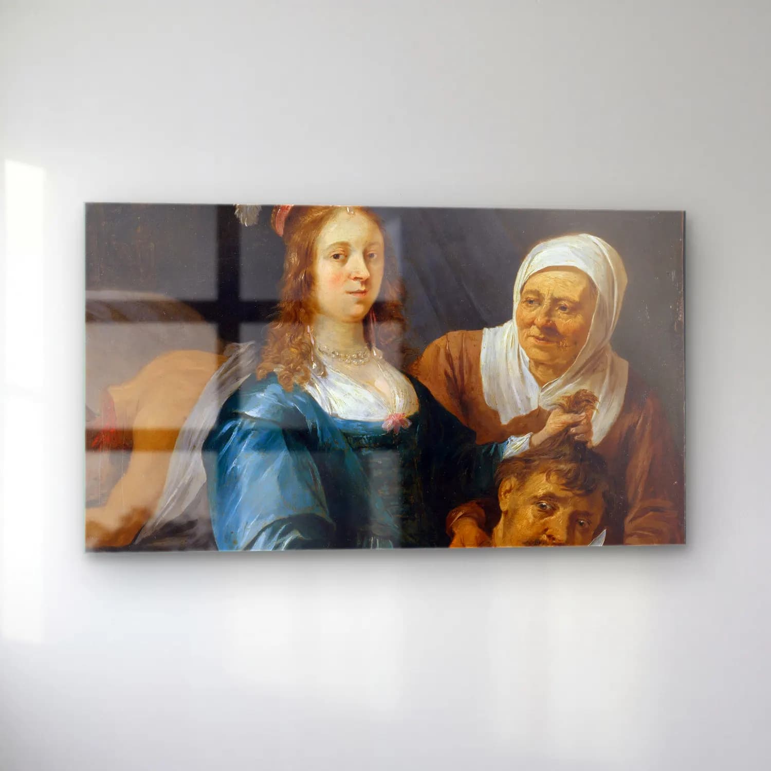 David Teniers The Younger – Judith with the Head of Holofernes cam tablo — sol açıdan görünüm