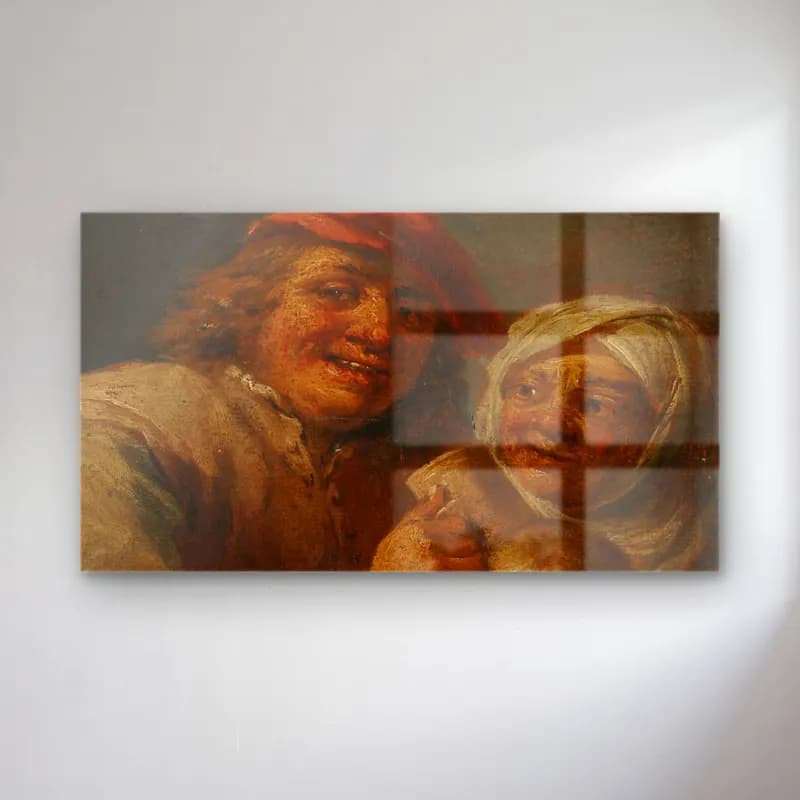 David Teniers The Younger – Old Man and Woman cam tablo — David Teniers The Younger – Old Man and Woman — yağlı boya erkek portresi