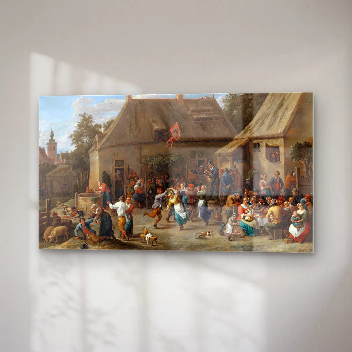 David Teniers The Younger – Peasant Kermis cam tablo — sağ açıdan görünüm