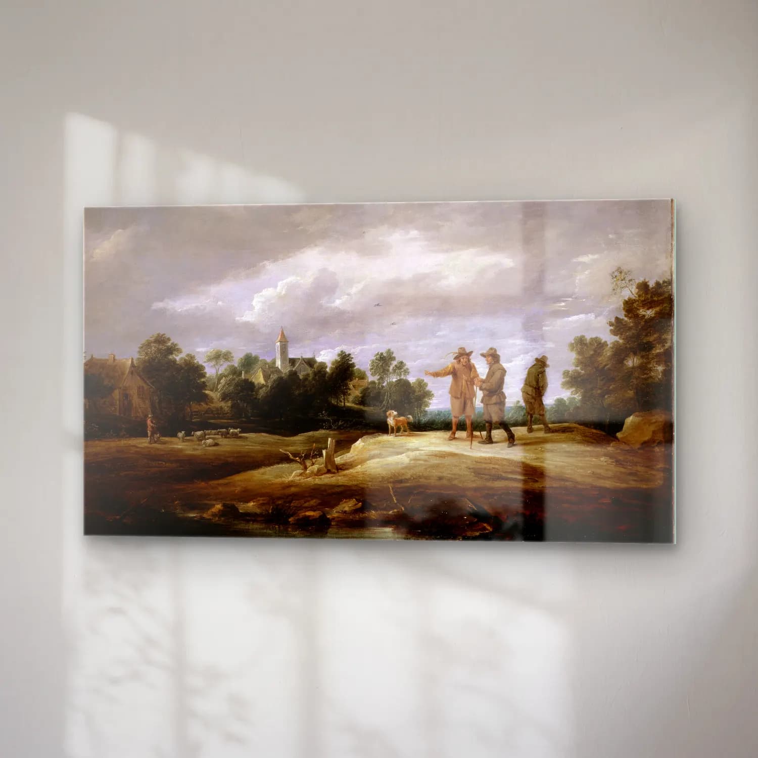 David Teniers The Younger – Peasants conversing cam tablo — sağ açıdan görünüm