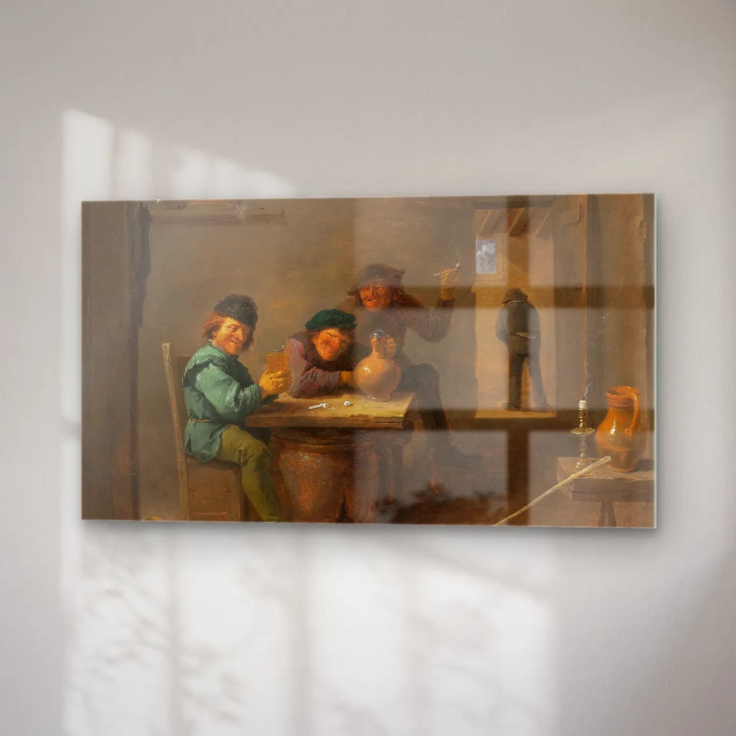 David Teniers The Younger – Peasants in a Tavern cam tablo — sağ açıdan görünüm
