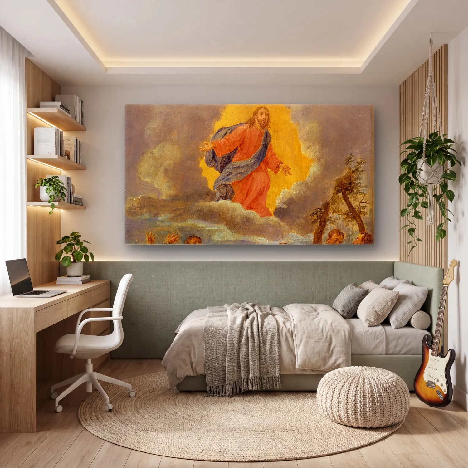 David Teniers The Younger – The Ascension (after Leandro Bassano) cam tablo — genç odasında