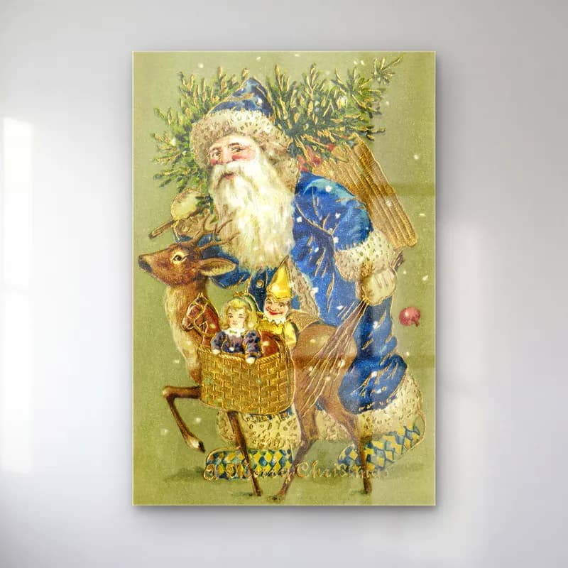 Vintage Noel Baba cam tablo — Vintage Noel Baba — vintage noel baba