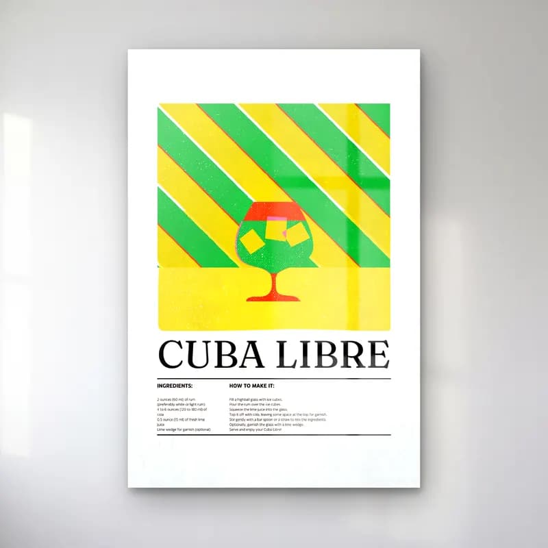 Vintage Poster Kokteyl No. 4 cam tablo — Vintage Poster Kokteyl No. 4 — vintage poster kokteyl