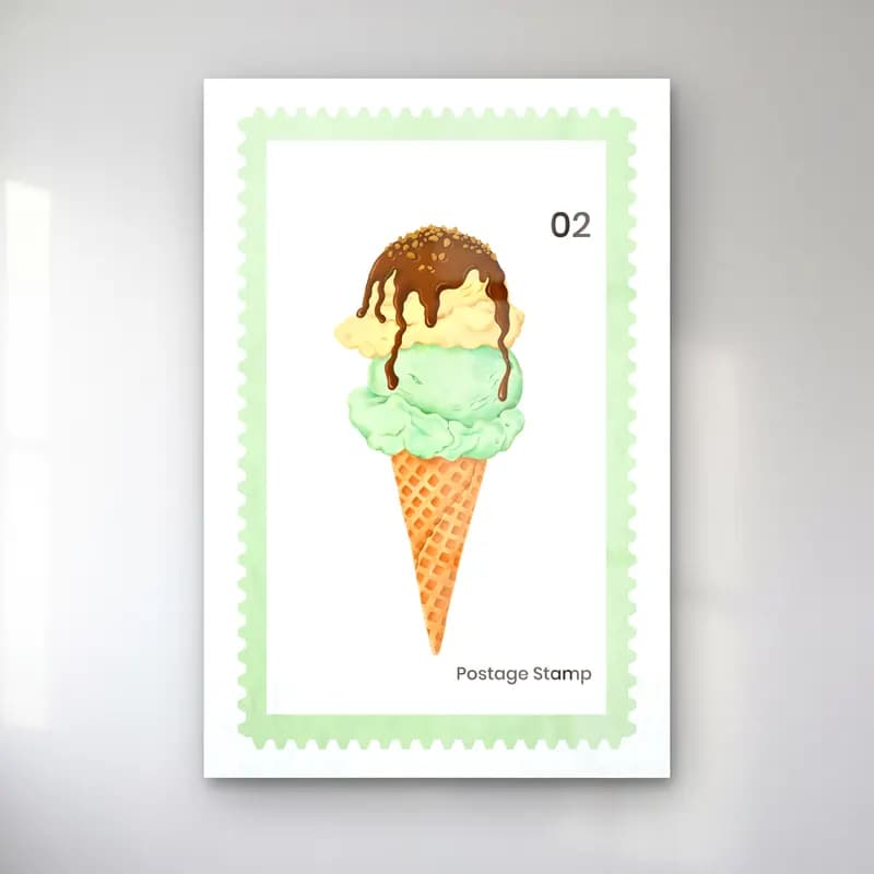 Pastel Dondurma No. 10 cam tablo — Pastel Dondurma No. 10 — pastel dondurma