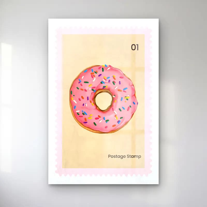 Pastel Harf Posteri – Pembe Tonlar cam tablo — Pastel Harf Posteri – Pembe Tonlar — pastel harf posteri