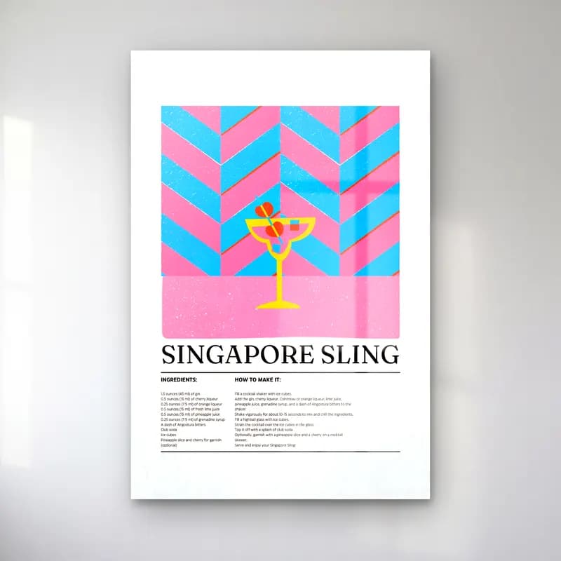 Vintage Poster Kokteyl No. 11 cam tablo — Vintage Poster Kokteyl No. 11 — vintage poster kokteyl