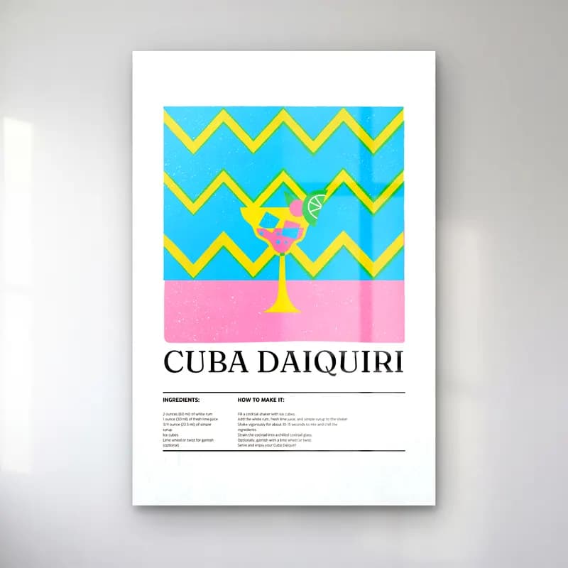 Vintage Poster Kokteyl No. 8 cam tablo — Vintage Poster Kokteyl No. 8 — vintage poster kokteyl