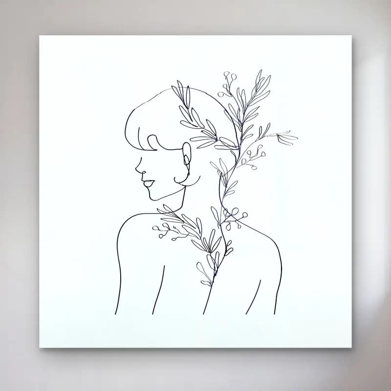 Çizgi Sanatı Çizgi Yüz No. 64 cam tablo — Çizgi Sanatı Çizgi Yüz No. 64 — çizgi sanatı çizgi yüz