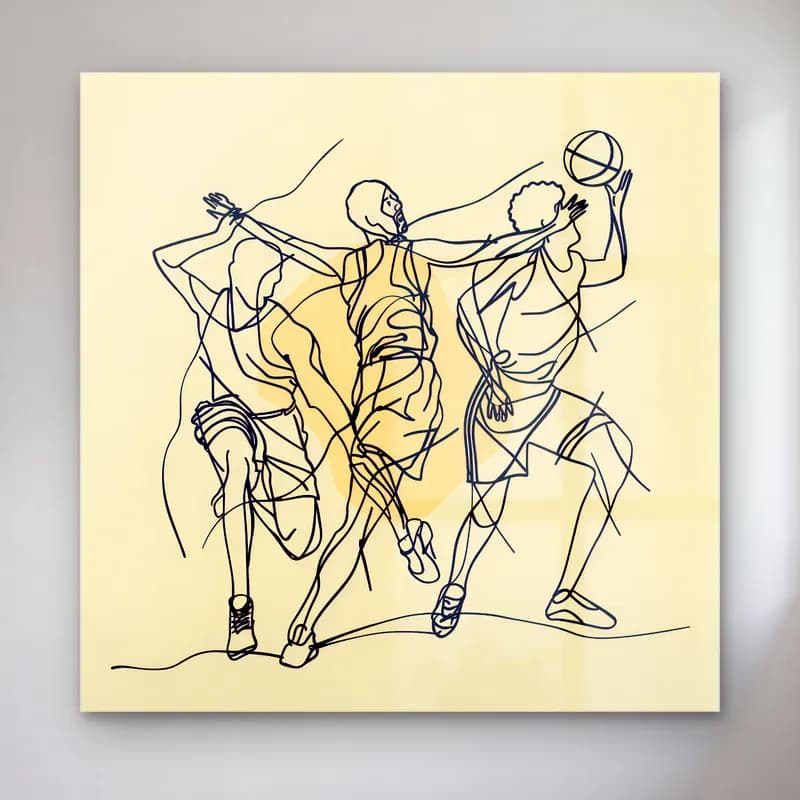 Çizgi Sanatı Dansçılar – Bej Tonlar cam tablo — Çizgi Sanatı Dansçılar – Bej Tonlar — çizgi sanatı dansçılar