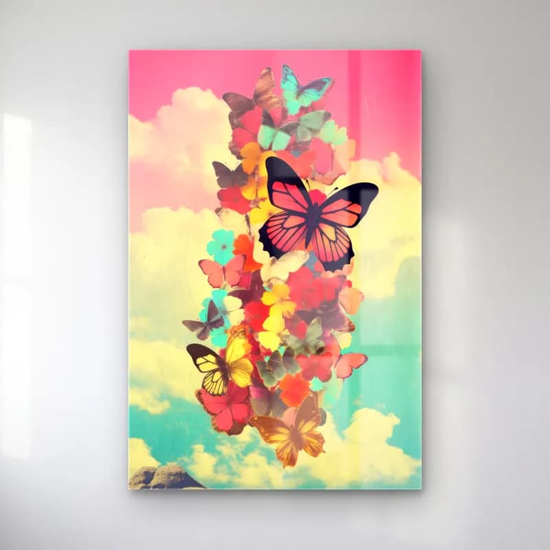 Pastel Kelebek No. 12 cam tablo — Pastel Kelebek No. 12 — pastel kelebek