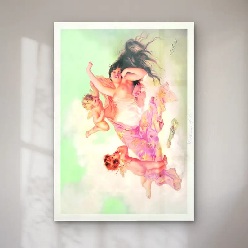 Pastel Melek – Pastel Tonlar cam tablo — Pastel Melek – Pastel Tonlar — pastel melek