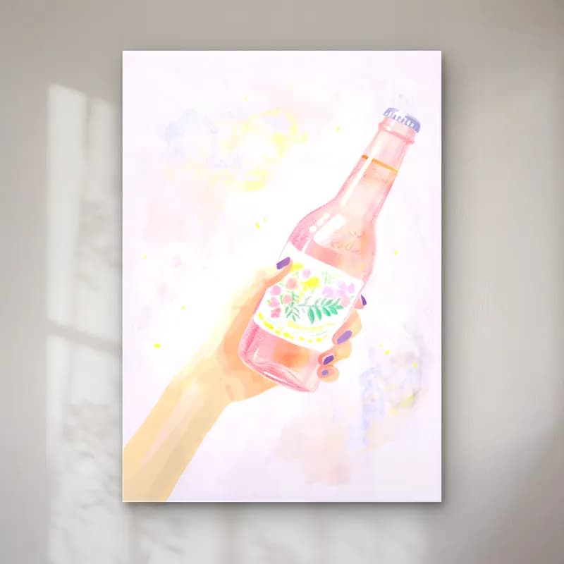 Pastel Şampanya – Pembe Tonlar cam tablo — Pastel Şampanya – Pembe Tonlar — pastel şampanya