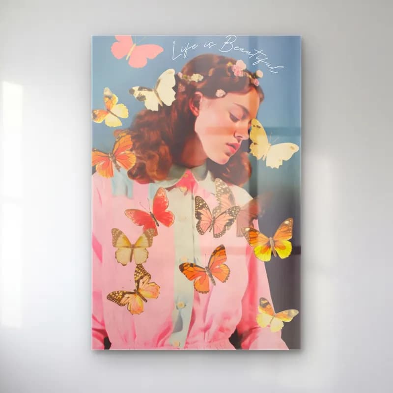 Pastel Kelebek No. 11 cam tablo — Pastel Kelebek No. 11 — pastel kelebek