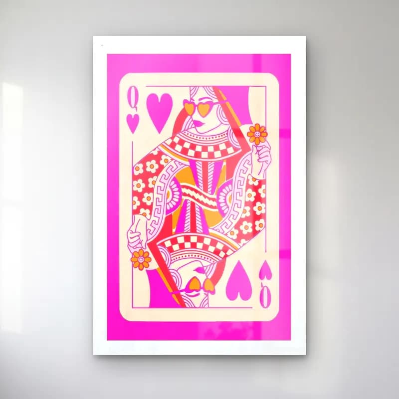 Maksimalist Dama Deseni – Pembe Tonlar cam tablo — Maksimalist Dama Deseni – Pembe Tonlar — maksimalist dama deseni