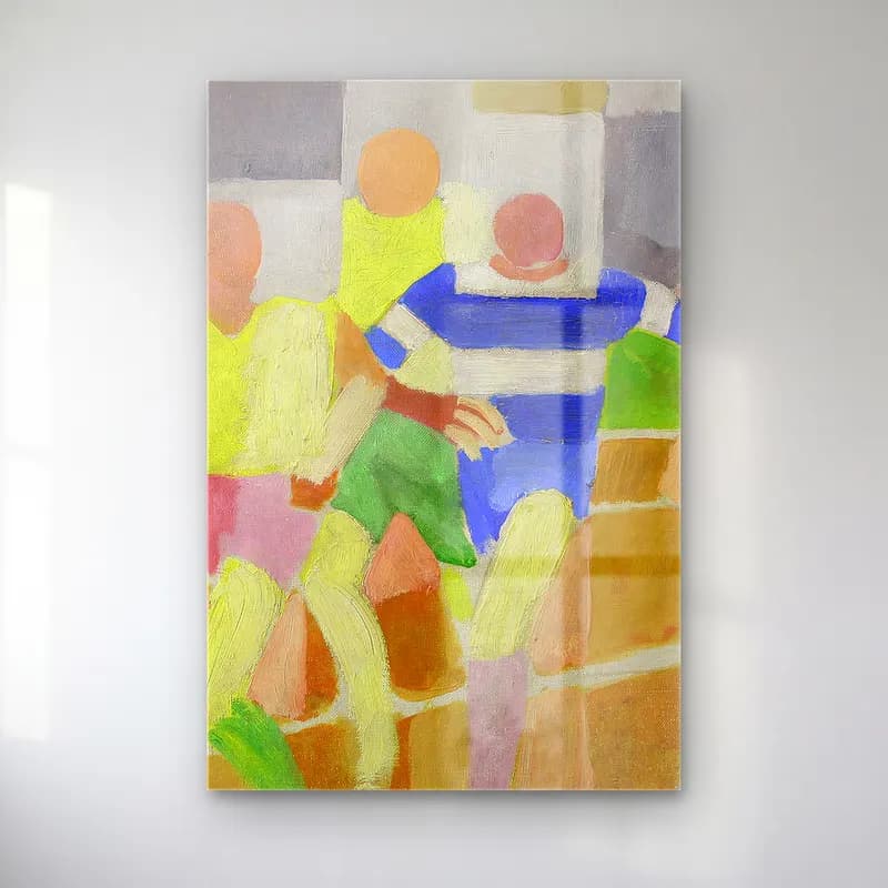 Robert Delaunay – Runners cam tablo — Robert Delaunay – Runners — modern soyut dansçılar