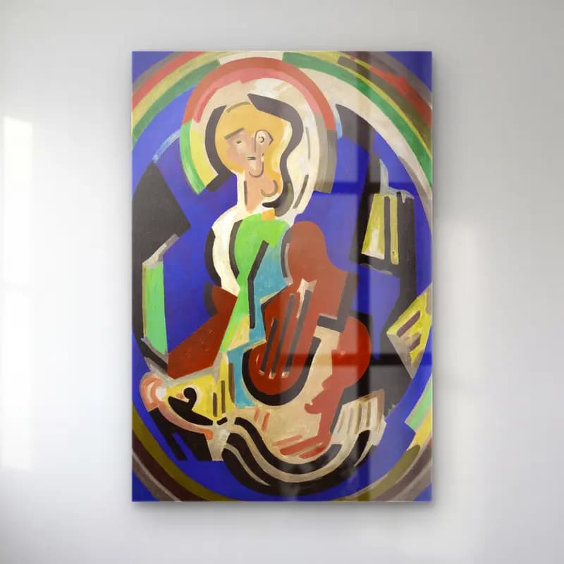 Albert Gleizes – Figure en gloire cam tablo — Albert Gleizes – Figure en gloire — modern soyut gitar