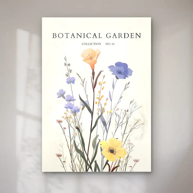 Botanik İllüstrasyon Kır Çiçekleri No. 50 cam tablo — Botanik İllüstrasyon Kır Çiçekleri No. 50 — botanik i̇llüstrasyon kır çiçekleri