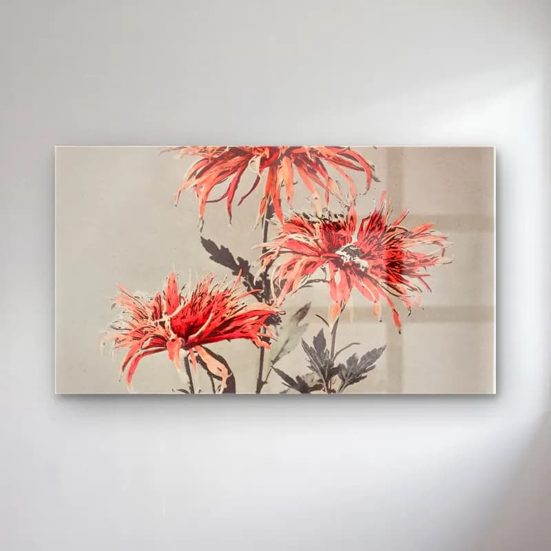 Botanik İllüstrasyon Çiçek Deseni No. 96 cam tablo — Botanik İllüstrasyon Çiçek Deseni No. 96 — botanik i̇llüstrasyon çiçek deseni
