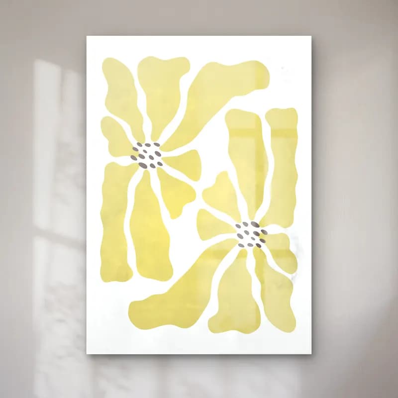 Boho Çiçek Deseni No. 72 cam tablo — Boho Çiçek Deseni No. 72 — boho çiçek deseni