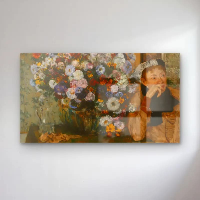 Empresyonist Vazoda Çiçek Buketi No. 43 cam tablo — Empresyonist Vazoda Çiçek Buketi No. 43 — empresyonist vazoda çiçek buketi