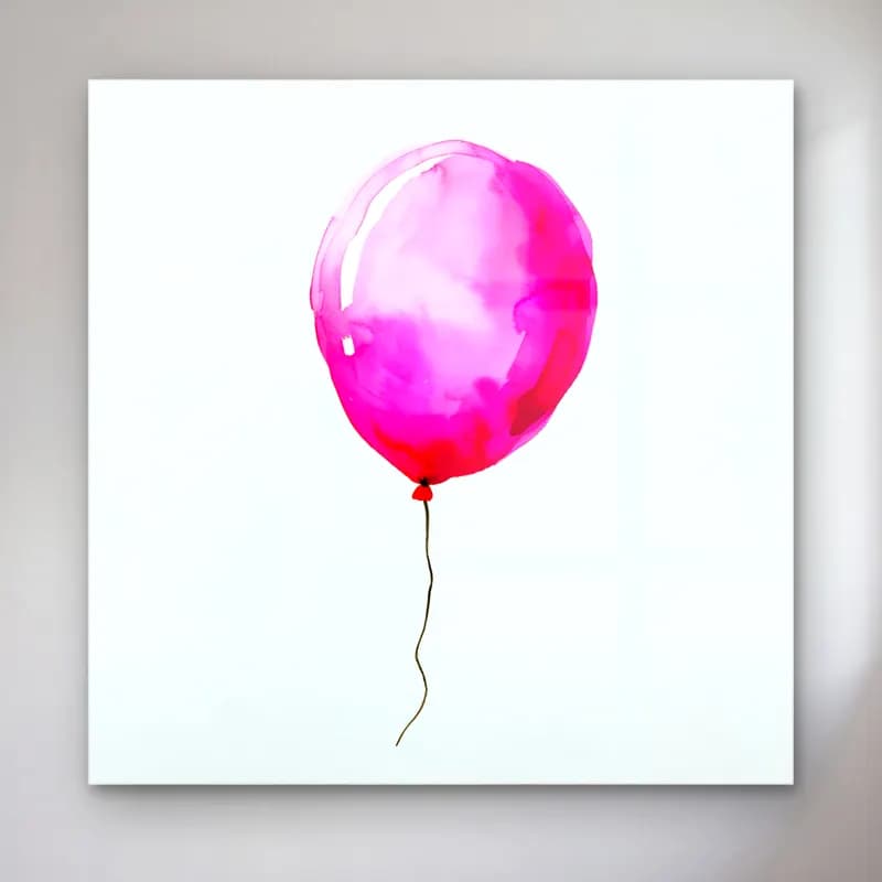 Suluboya Sıcak Hava Balonu No. 7 cam tablo — Suluboya Sıcak Hava Balonu No. 7 — suluboya sıcak hava balonu