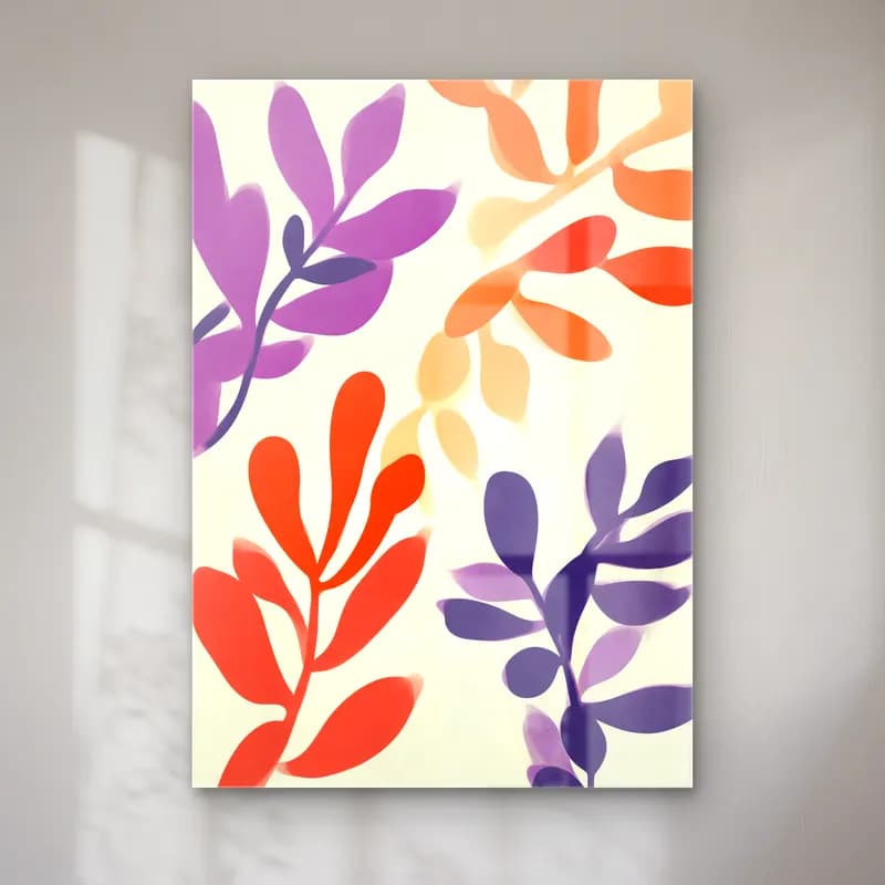 Boho Çiçek Deseni No. 37 cam tablo — Boho Çiçek Deseni No. 37 — boho çiçek deseni