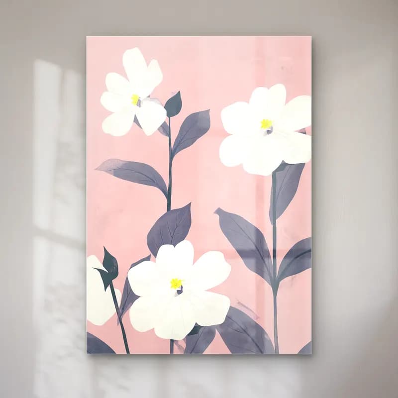 Pastel Manolya – Pembe Tonlar cam tablo — Pastel Manolya – Pembe Tonlar — pastel manolya