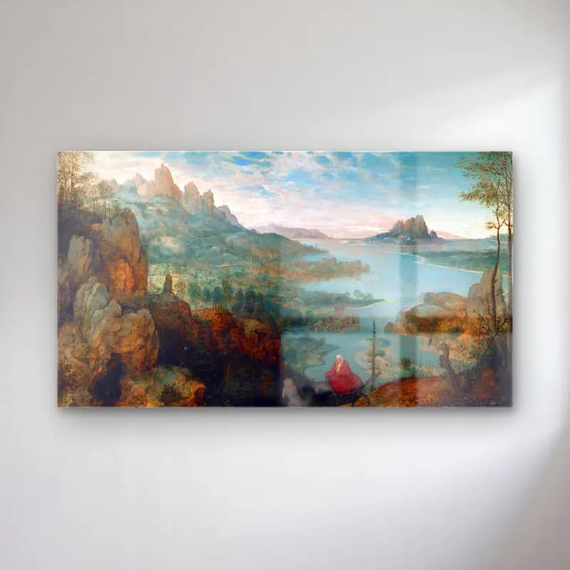 Pieter Bruegel – Landscape with the flight into Egypt cam tablo — Pieter Bruegel – Landscape with the flight into Egypt — yağlı boya dini sahne