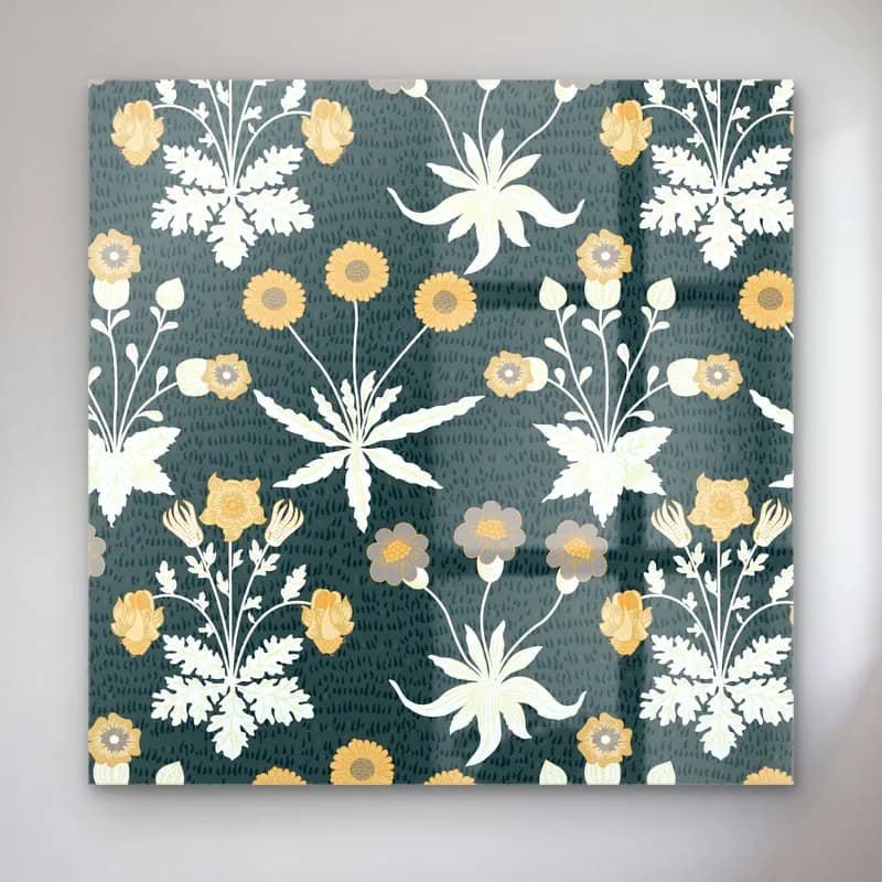 Boho Çiçek Deseni No. 110 cam tablo — Boho Çiçek Deseni No. 110 — boho çiçek deseni