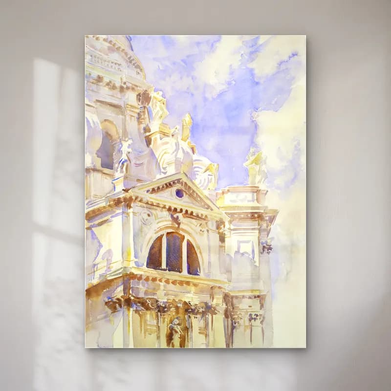 John Singer Sargent – The Salute, Venice (ca. 1904–1907) cam tablo — John Singer Sargent – The Salute, Venice (ca. 1904–1907) — suluboya katedral