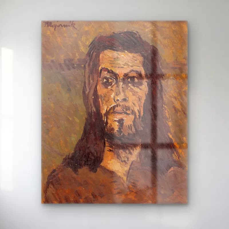 Cyprián Majerník – The head of saint john the baptist cam tablo — Cyprián Majerník – The head of saint john the baptist — empresyonist erkek portresi