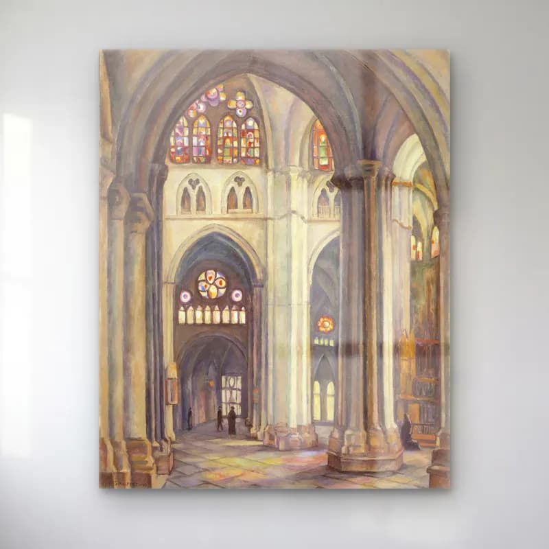 Samuel Halpert – Toledo Cathedral cam tablo — Samuel Halpert – Toledo Cathedral — suluboya katedral