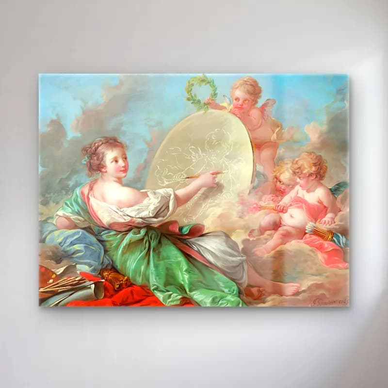 Pastel Mitolojik Sahne No. 8 cam tablo — Pastel Mitolojik Sahne No. 8 — pastel mitolojik sahne