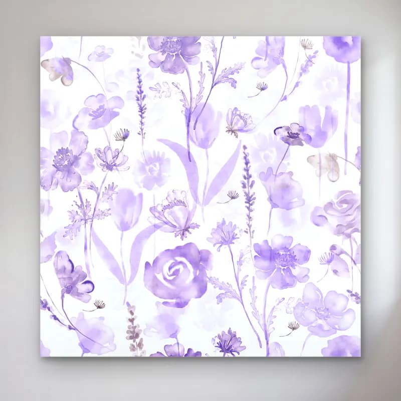 Pastel Çiçek Deseni No. 49 cam tablo — Pastel Çiçek Deseni No. 49 — pastel çiçek deseni