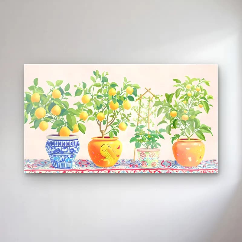 Vintage Limonlar – Turuncu Tonlar cam tablo — Vintage Limonlar – Turuncu Tonlar — vintage limonlar