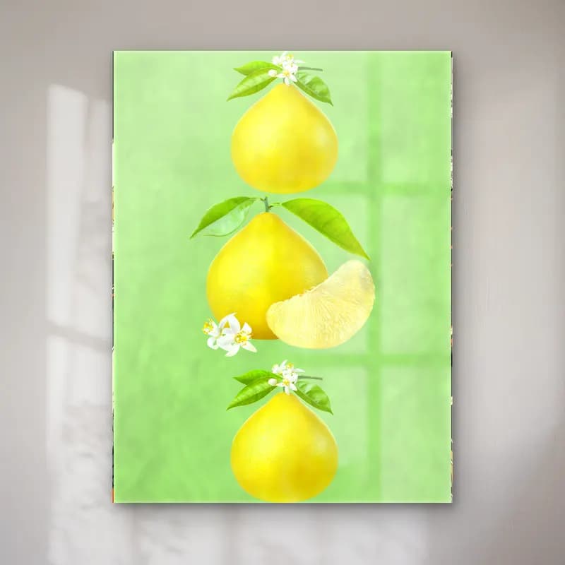 Pastel Limonlar No. 15 cam tablo — Pastel Limonlar No. 15 — pastel limonlar