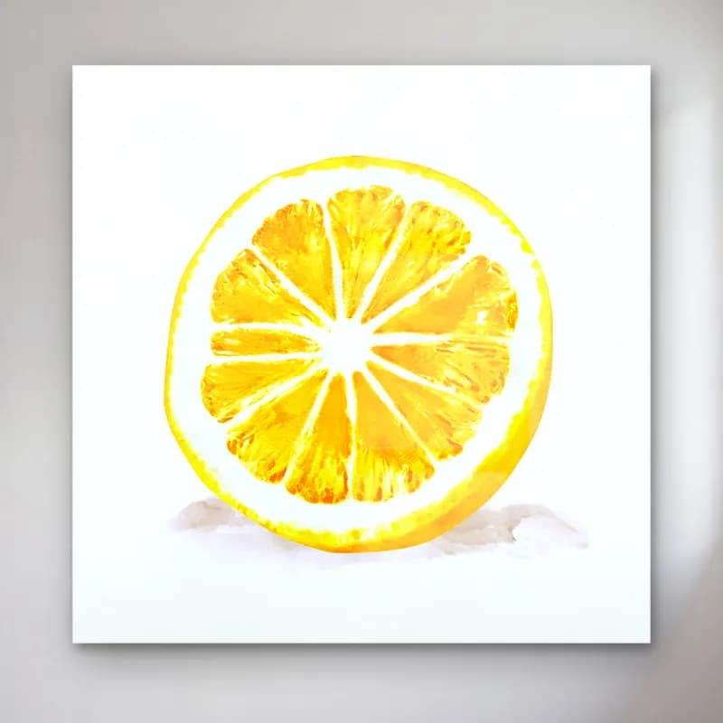 Suluboya Limonlar No. 8 cam tablo — Suluboya Limonlar No. 8 — suluboya limonlar