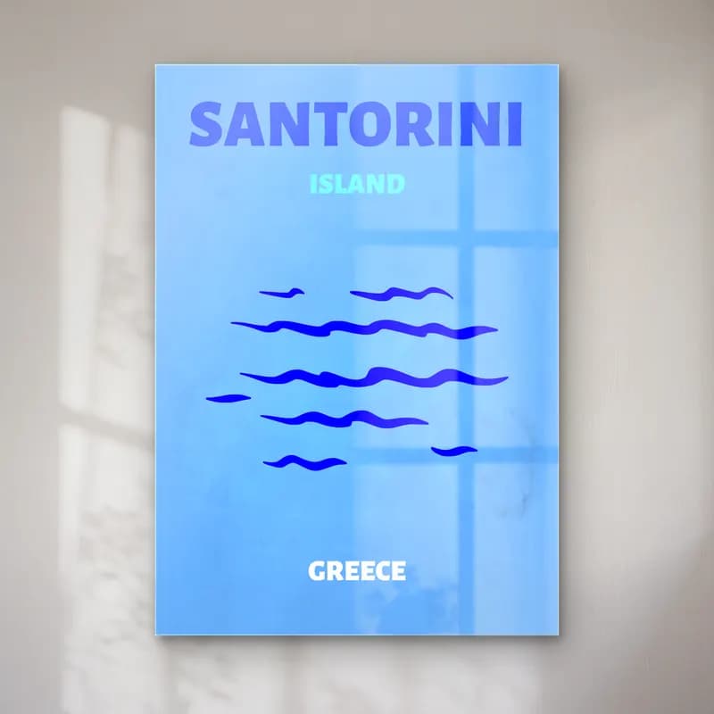 Çizgi Sanatı Sörf No. 6 cam tablo — Çizgi Sanatı Sörf No. 6 — çizgi sanatı sörf
