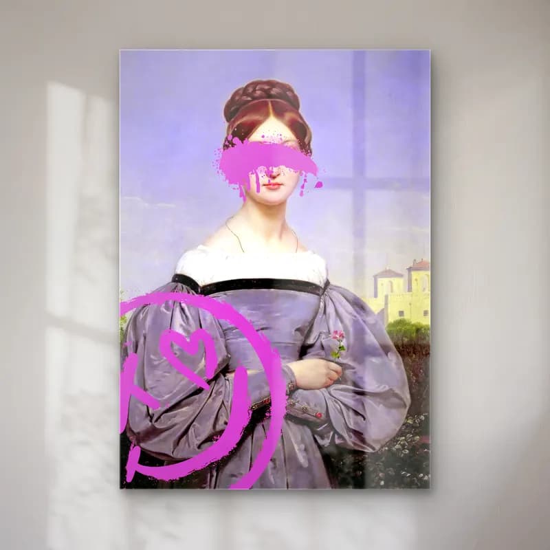 Pastel Kadın Portresi No. 15 cam tablo — Pastel Kadın Portresi No. 15 — pastel kadın portresi